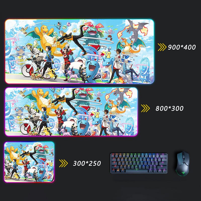 Pokemon Pikachu LED Mousepad Pokemon Pikachu LED Mousepad Furvenzy 6 350x250x30mm