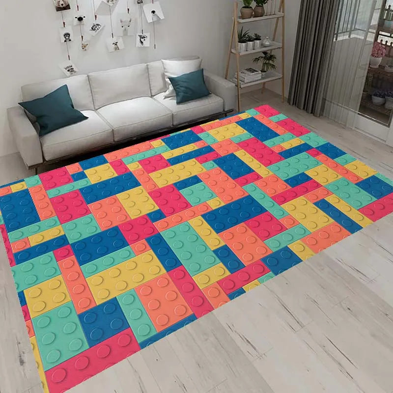 3D Geometric Block Area Rug Carpet 3D Geometric Block Area Rug Carpet Furvenzy