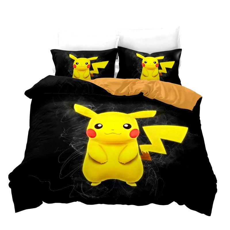 Pokemon Pikachu Anime Quilt Cover Pokemon Pikachu Anime Quilt Cover Furvenzy 10 Two-piece 140x210cm