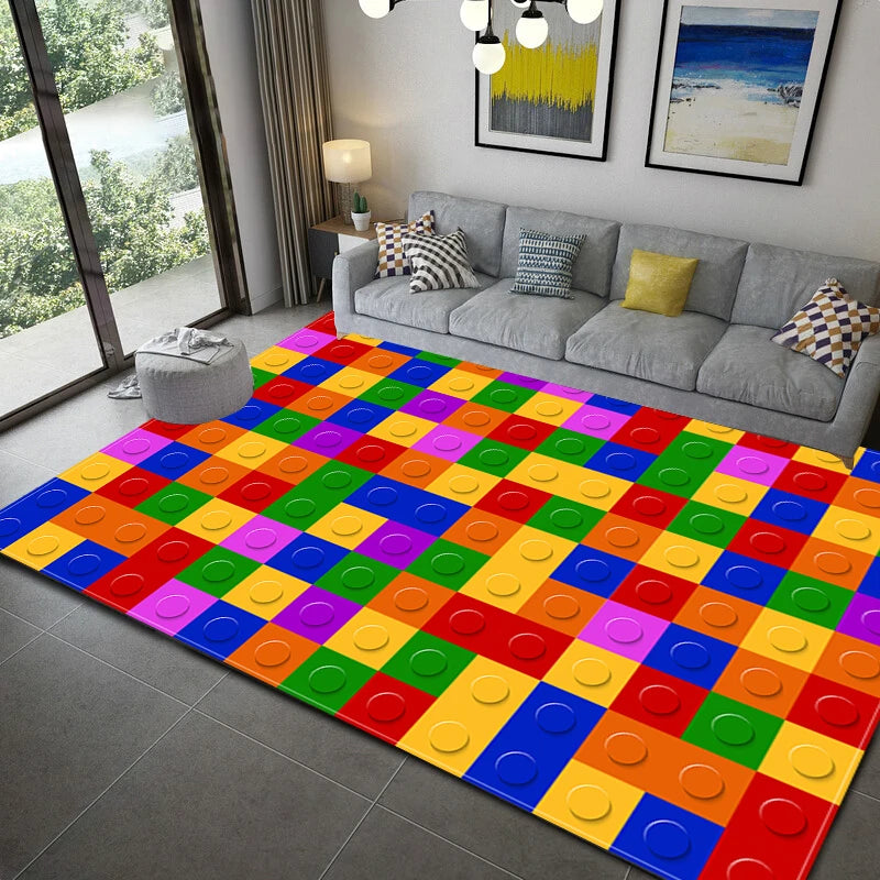 3D Geometric Block Area Rug Carpet 3D Geometric Block Area Rug Carpet Furvenzy