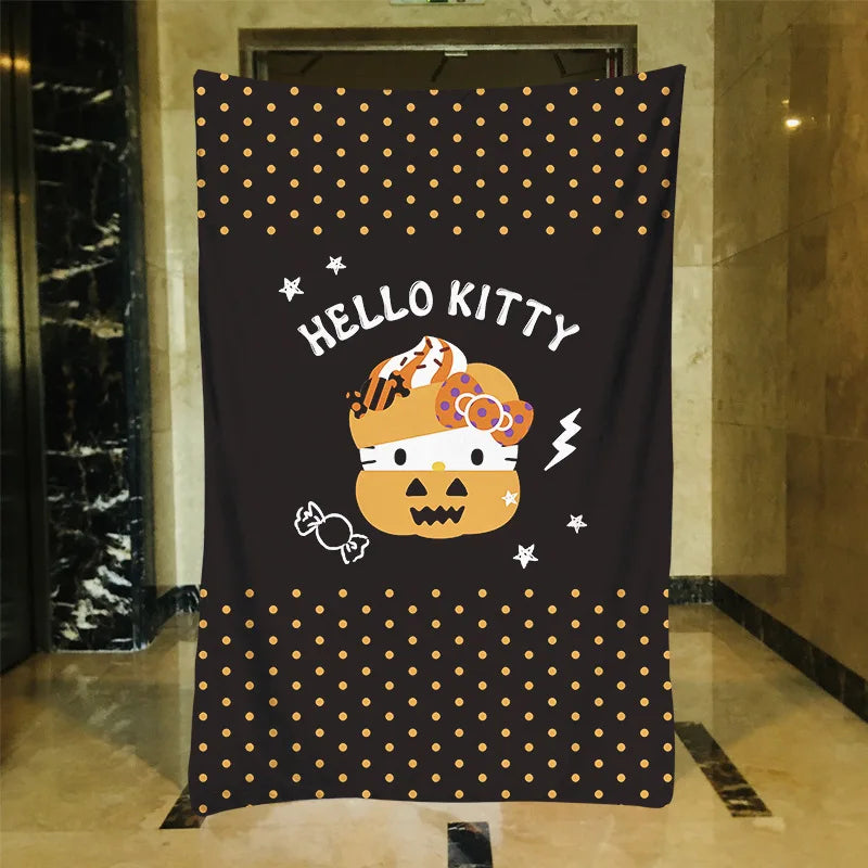 Hello Kitty Halloween Cotton Blanket Hello Kitty Halloween Cotton Blanket Furvenzy 9 75X100cm
