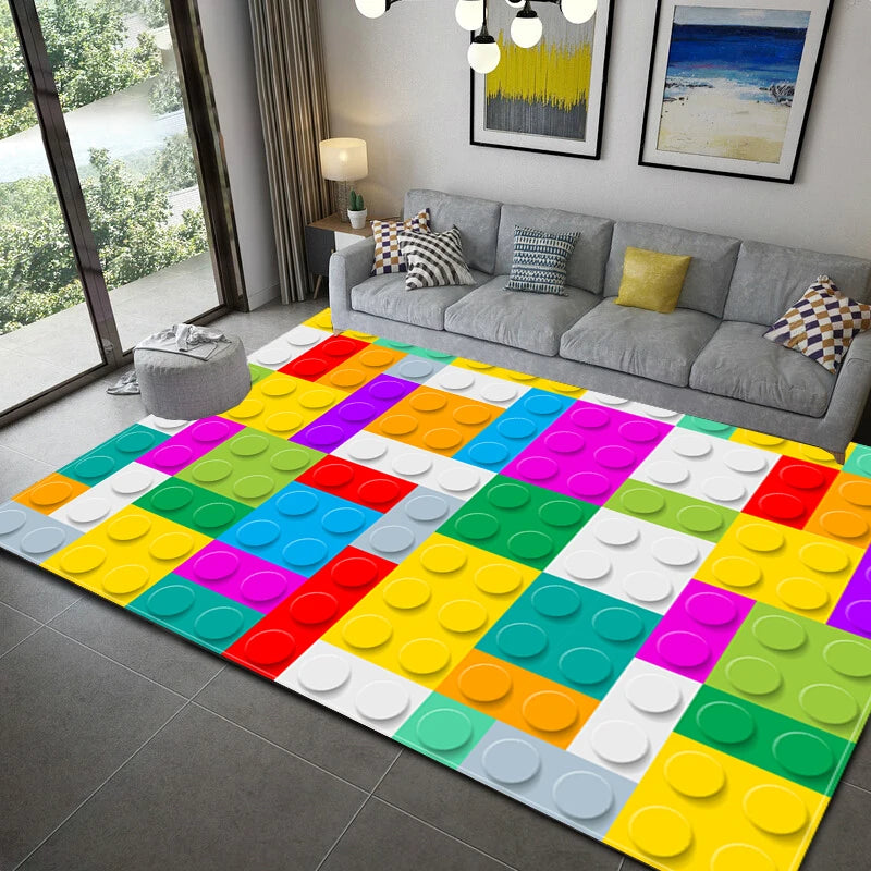 3D Geometric Block Area Rug Carpet 3D Geometric Block Area Rug Carpet Furvenzy