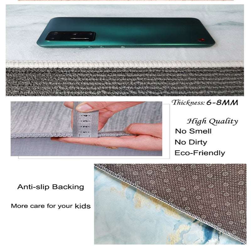 Carpet for Living Room - Green Golden Carpet for Living Room - Green Golden Furvenzy