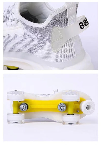 Mesh Knitted LED Roller Skates 7