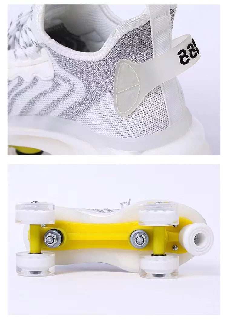 Mesh Knitted LED Roller Skates Mesh Knitted LED Roller Skates Furvenzy