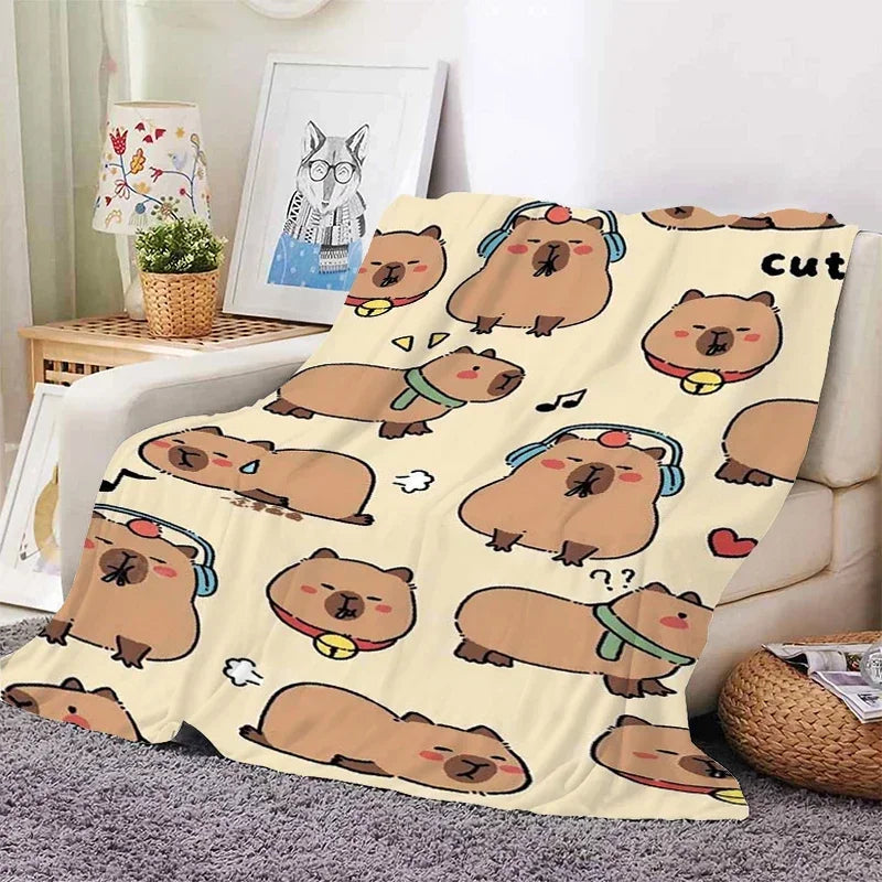 Capybara Warm Sofa Blanket Capybara Warm Sofa Blanket Furvenzy 8 75x90CM30x35inch