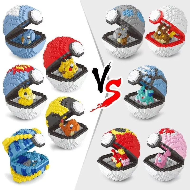 Pokemon Poke Ball Building Blocks – Pikachu Mini Brick Set Pokemon Poke Ball Building Blocks – Pikachu Mini Brick Set