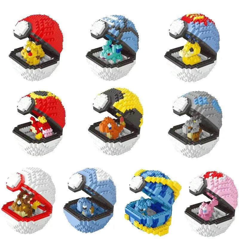 Pokemon Poke Ball Building Blocks – Pikachu Mini Brick Set Pokemon Poke Ball Building Blocks – Pikachu Mini Brick Set