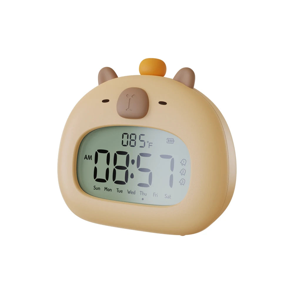 Capybara LED Night Light & Alarm Clock – USB Rechargeable Capybara LED Night Light & Alarm Clock – USB Rechargeable