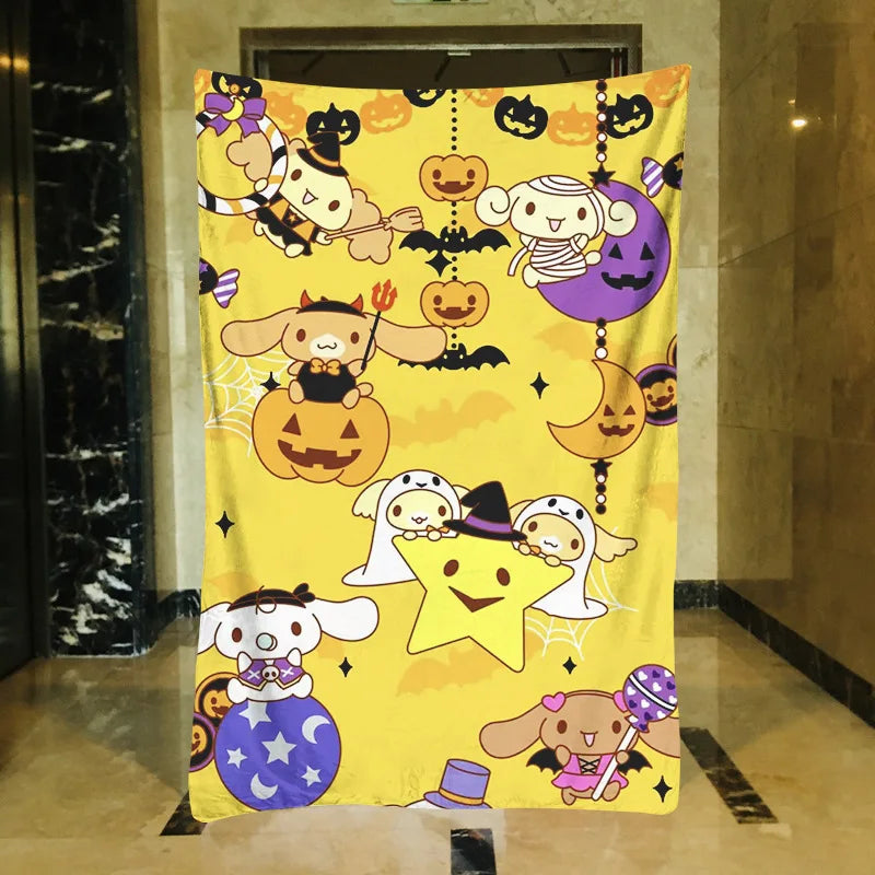 Hello Kitty Halloween Cotton Blanket Hello Kitty Halloween Cotton Blanket Furvenzy 13 75X100cm
