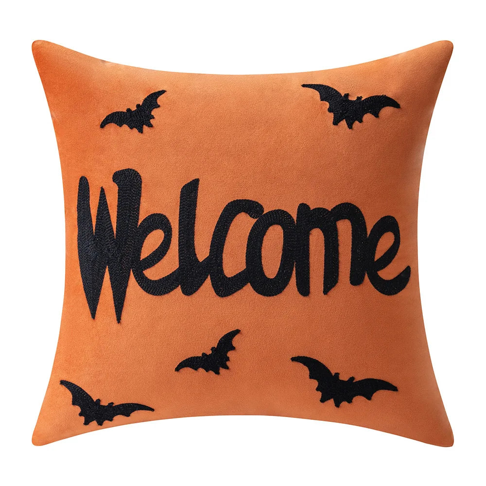 Halloween Cushion Cover Pillowcase Halloween Cushion Cover Pillowcase Furvenzy Welcome 45x45cm