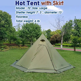 4 Persons Lightweight Teepee Tent Furvenzy