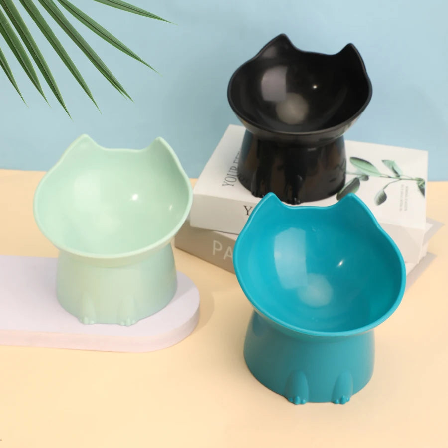 Elevated Cat Bowl Tilted Anti-Tip Feeding Dish Elevated Cat Bowl Tilted Anti-Tip Feeding Dish