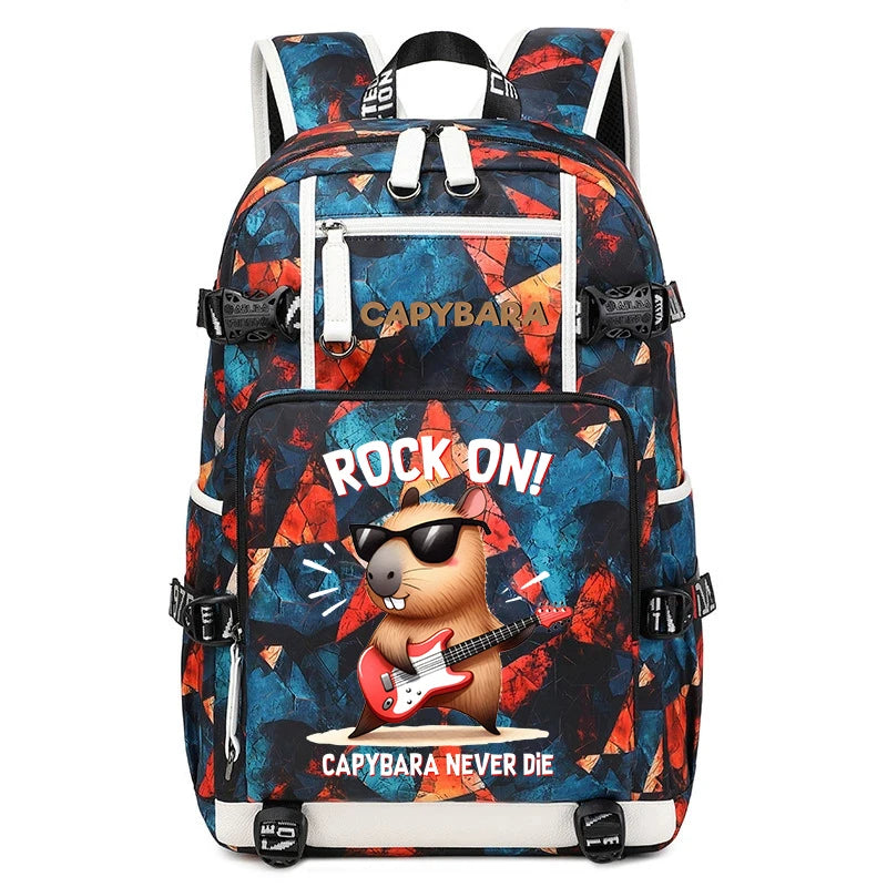Capybara Backpack – Large Capacity Lightweight Travel School Bag Capybara Backpack – Large Capacity Lightweight Travel School Bag