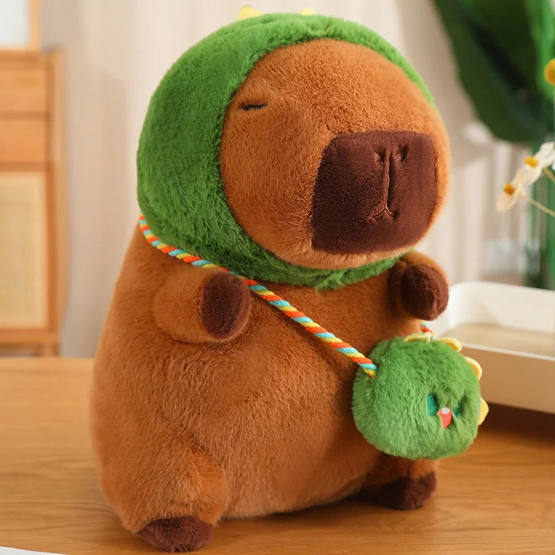 Capybara Squishmallow Dinosaur Plush Capybara Squishmallow Dinosaur Plush Furvenzy Dinosaur Capybara About 25cm
