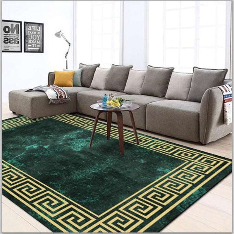Carpet for Living Room - Green Golden Carpet for Living Room - Green Golden Furvenzy