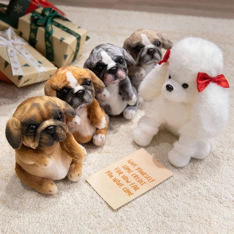 Realistic Poodle & Pug Puppy Plush Stuffed Toy Realistic Poodle & Pug Puppy Plush Stuffed Toy