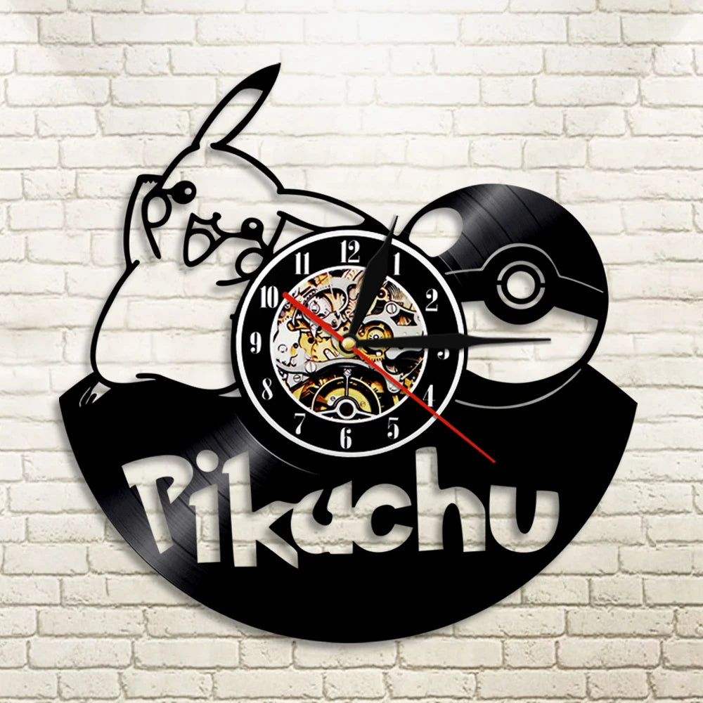 Pokemon Pikachu Vinyl Wall Clock Pokemon Pikachu Vinyl Wall Clock Furvenzy