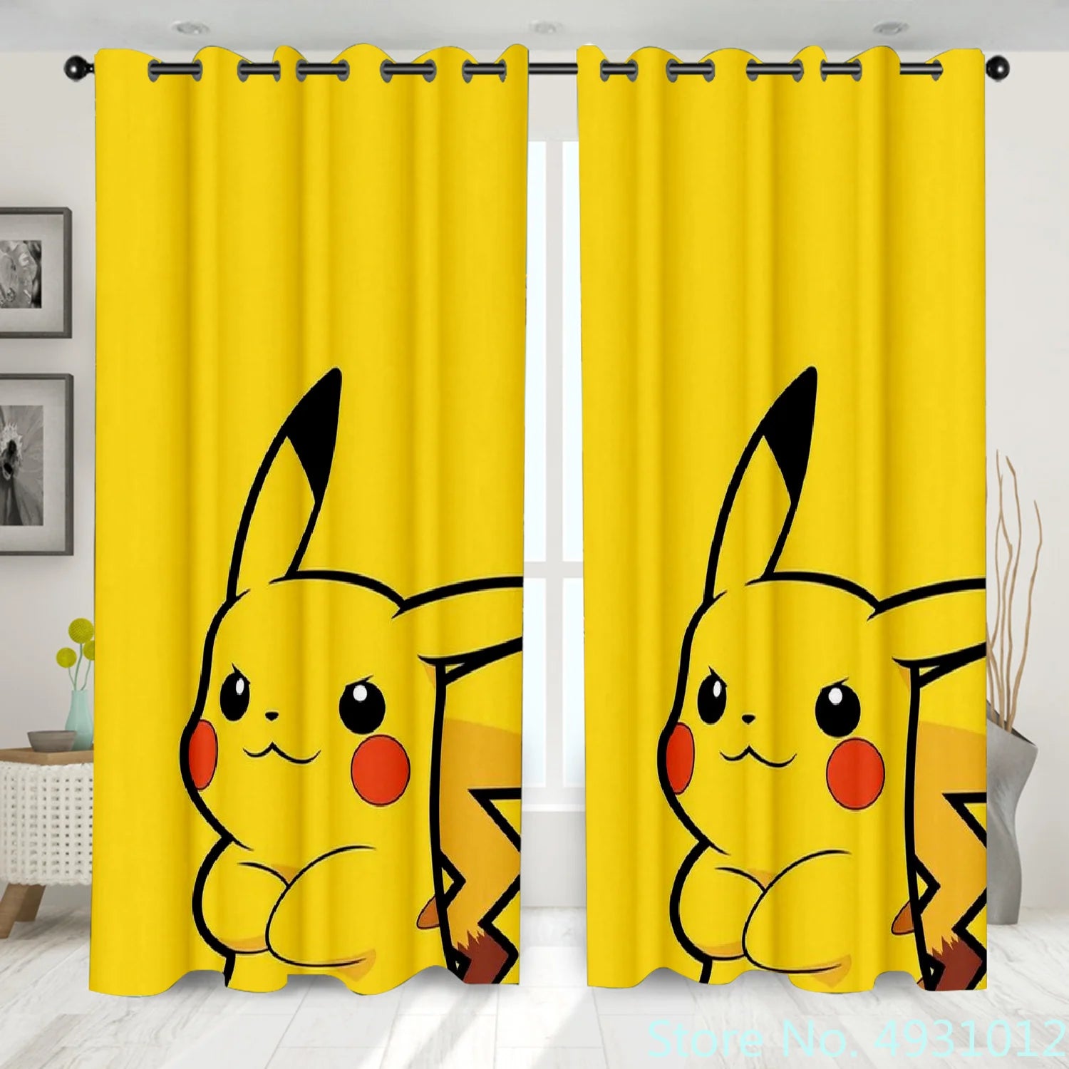 Pokemon Pikachu Curtains Pokemon Pikachu Curtains Furvenzy 1 W138x H100cm
