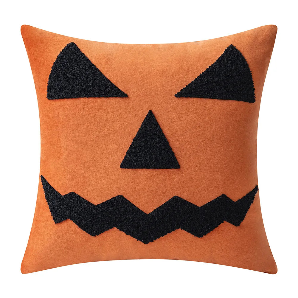 Halloween Cushion Cover Pillowcase Halloween Cushion Cover Pillowcase Furvenzy Pumpkin Face 2 45x45cm