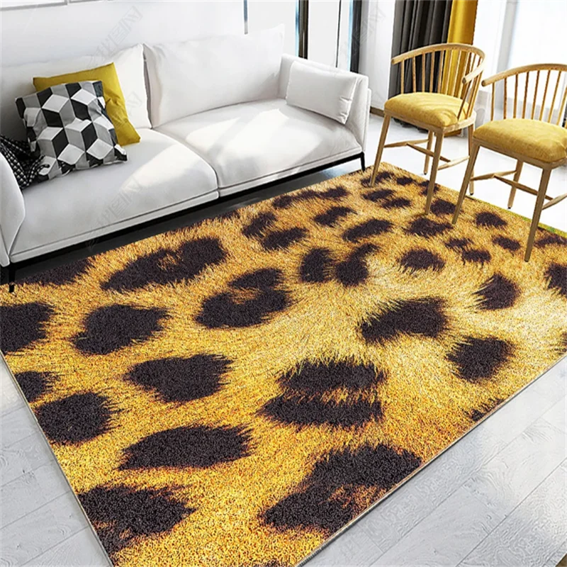 Leopard Print Luxury Rug Carpet Leopard Print Luxury Rug Carpet Furvenzy
