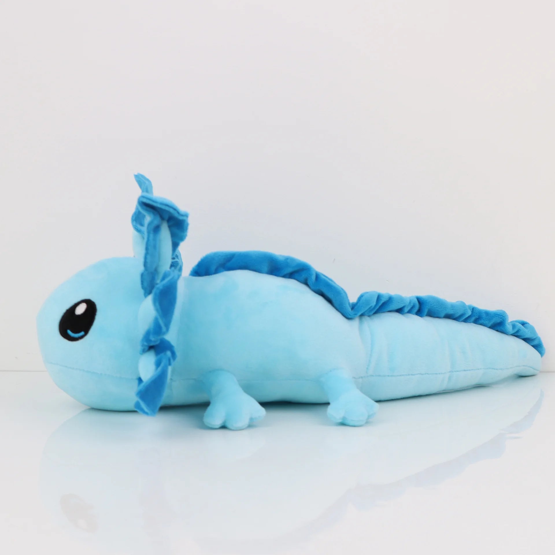 Axolotl Squishmallow Plush Toy – Soft Stuffed Animal Blue plush dragon toy on a white background