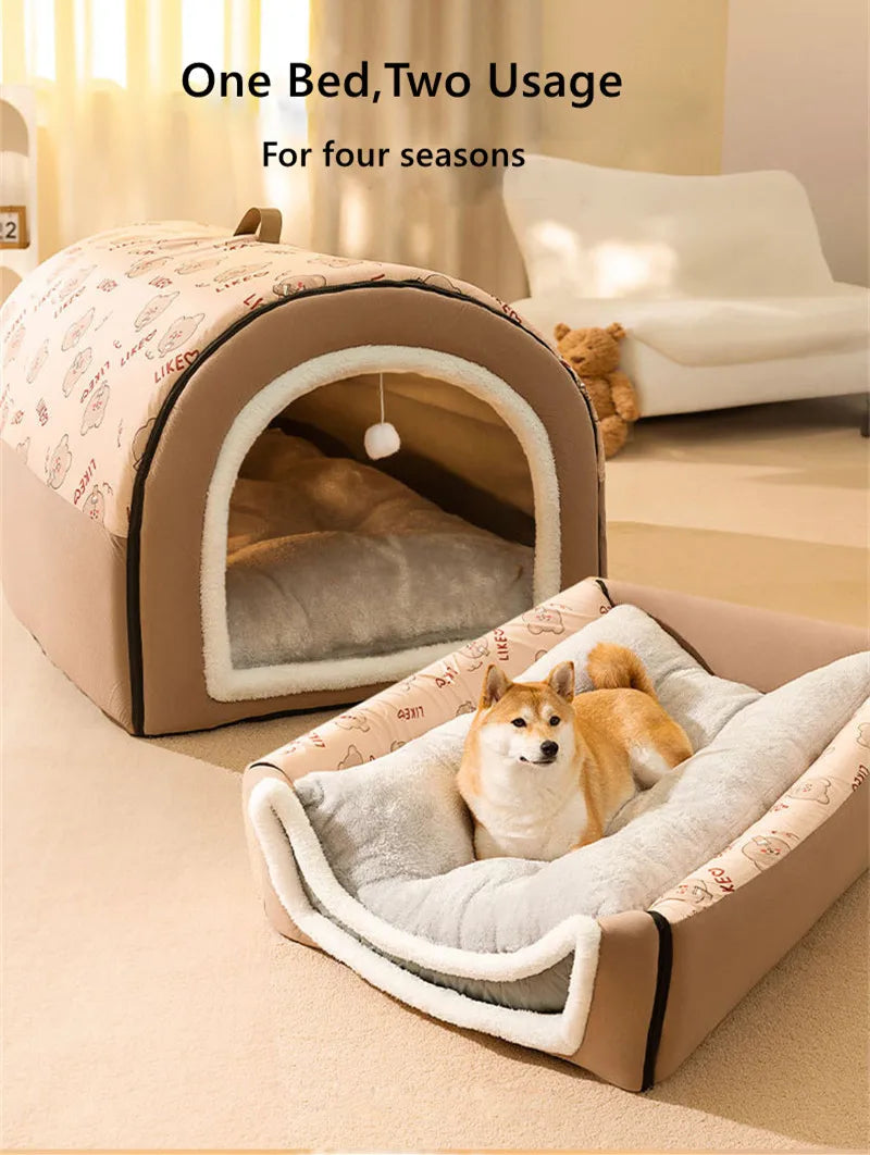 Foldable Dog Cave Bed Foldable Dog Cave Bed Furvenzy