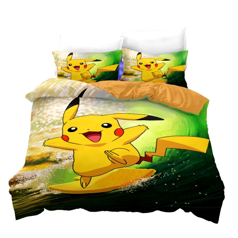 Pokemon Pikachu Anime Quilt Cover Pokemon Pikachu Anime Quilt Cover Furvenzy 1 Two-piece 140x210cm