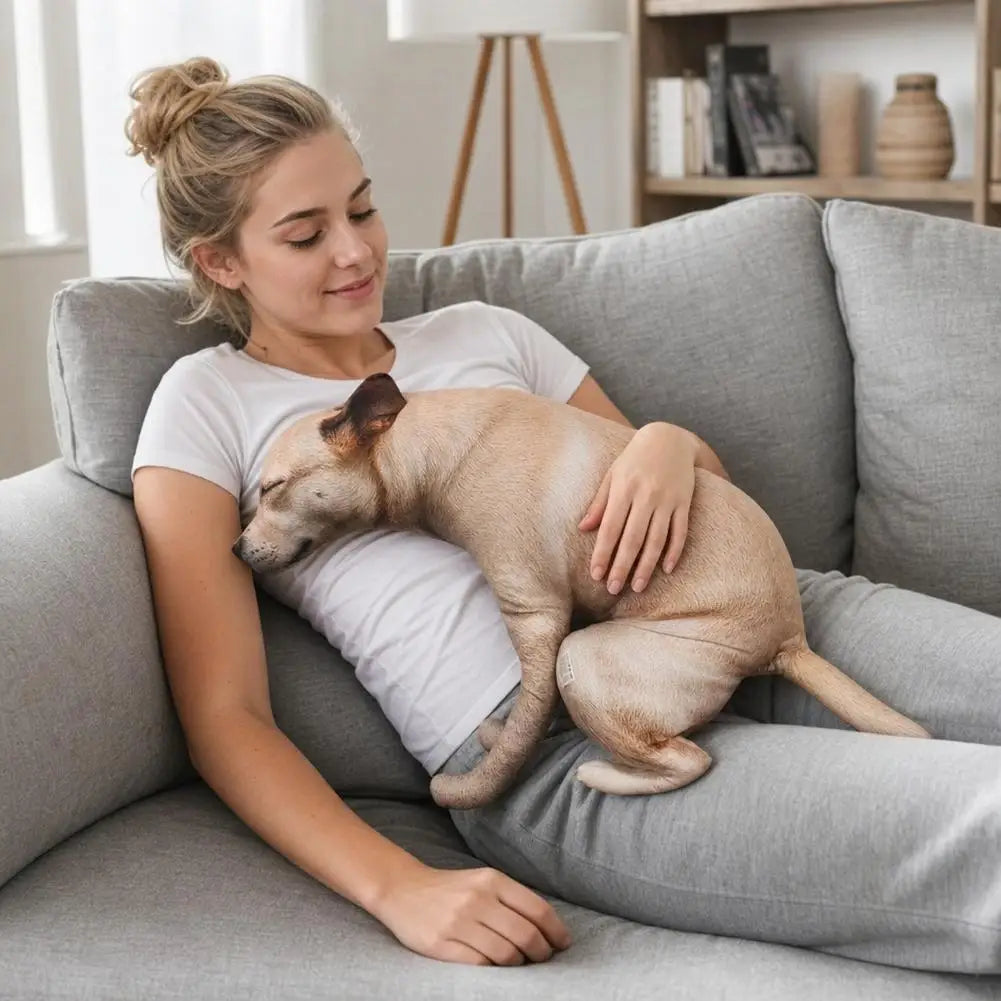 Realistic Squatting Dog Plush Pillow Throw Cushion Realistic Squatting Dog Plush Pillow Throw Cushion