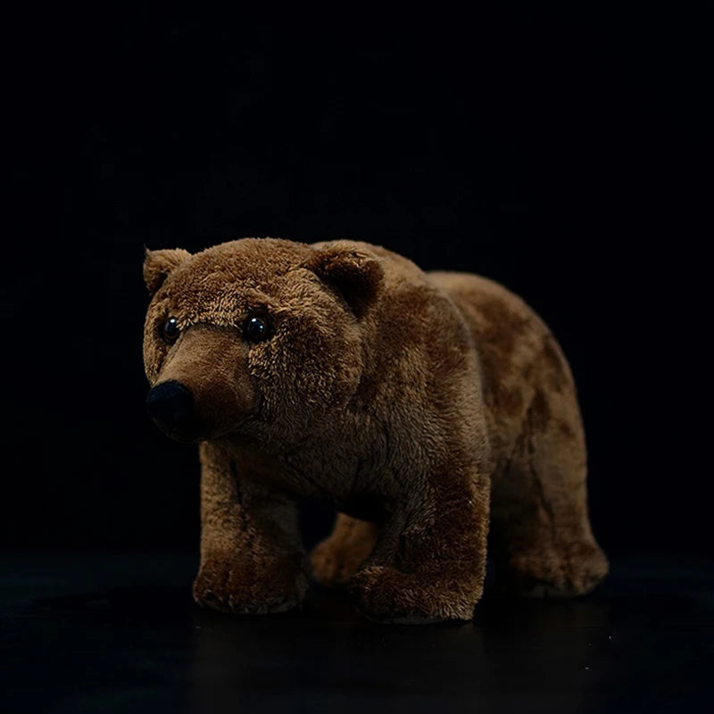 Realistic Stuffed Grizzly Brown Bear Plush Toy 1