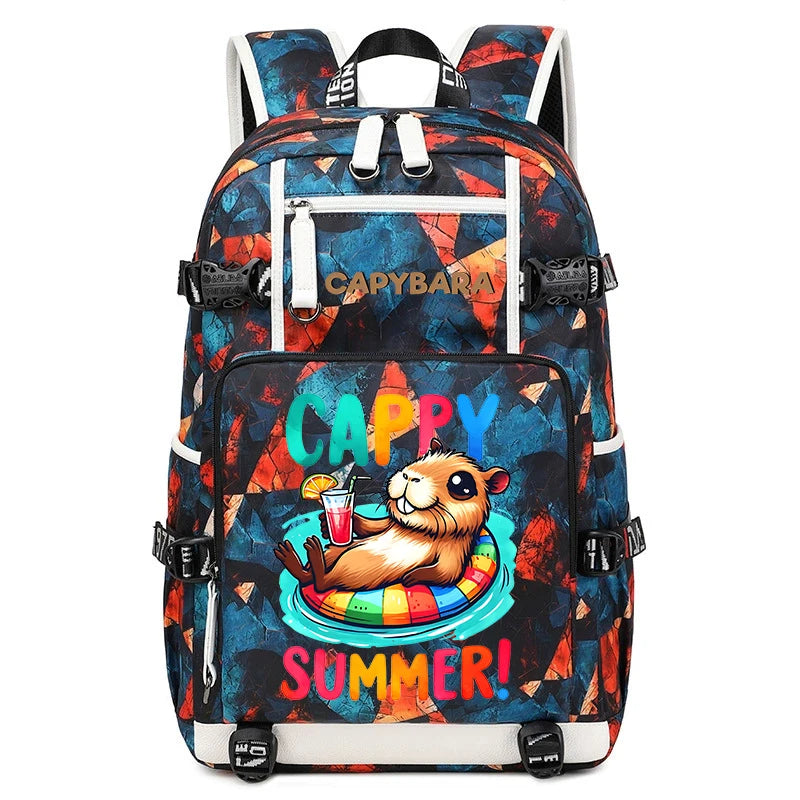 Capybara Backpack – Large Capacity Lightweight Travel School Bag Capybara Backpack – Large Capacity Lightweight Travel School Bag