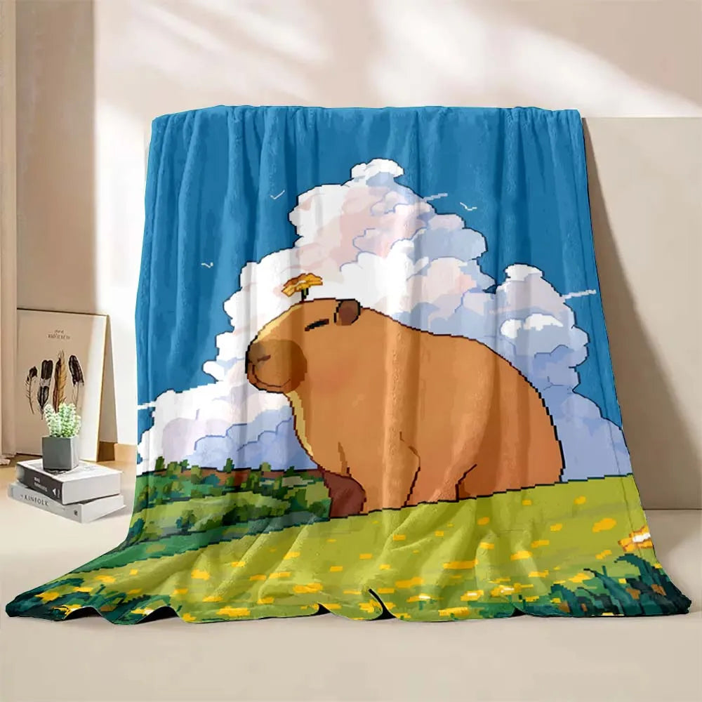 Capybara Printed Warm Blanket Capybara Printed Warm Blanket Furvenzy Style E 75x90cm(30x35in)
