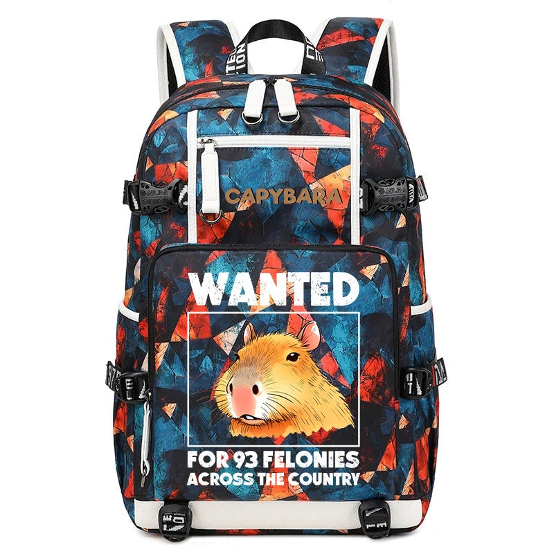 Capybara Backpack – Large Capacity Lightweight Travel School Bag Capybara Backpack – Large Capacity Lightweight Travel School Bag