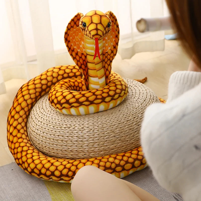 Realistic Cobra Snake Plush Toy Realistic Cobra Snake Plush Toy Furvenzy
