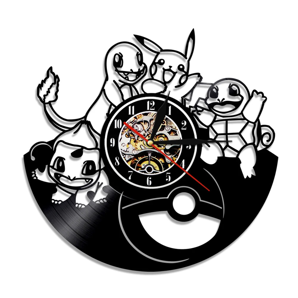 Pokemon Pikachu Vinyl Wall Clock Pokemon Pikachu Vinyl Wall Clock Furvenzy No LED 5
