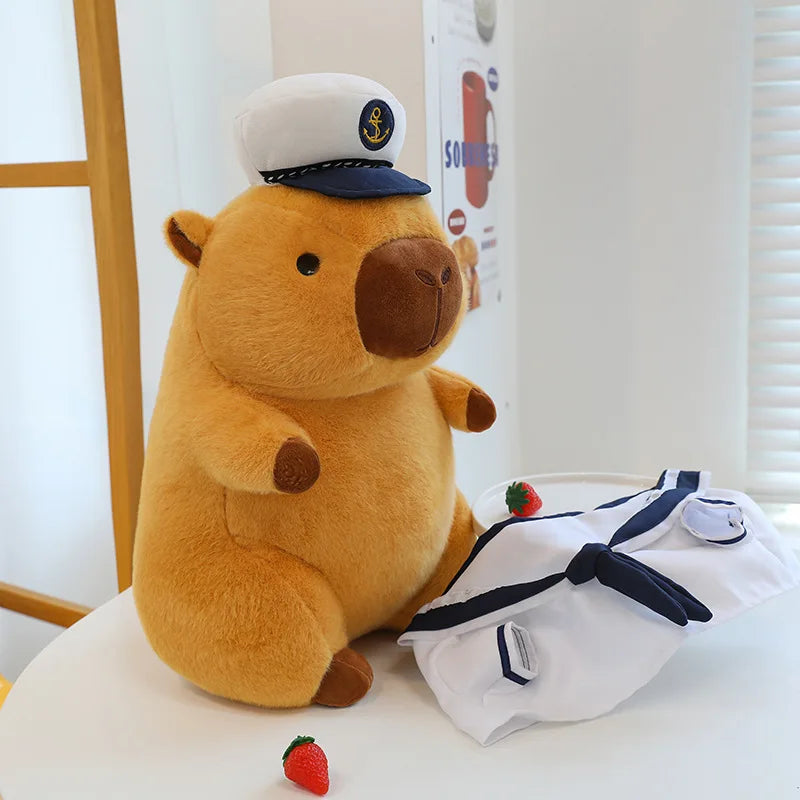 Capybara Navy Sailor Squishmallow Capybara Navy Sailor Squishmallow Furvenzy