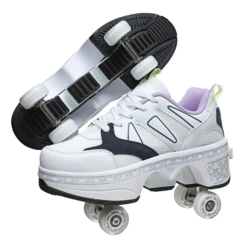 Dual Purpose Roller Skating Deformation Shoes Dual Purpose Roller Skating Deformation Shoes Furvenzy