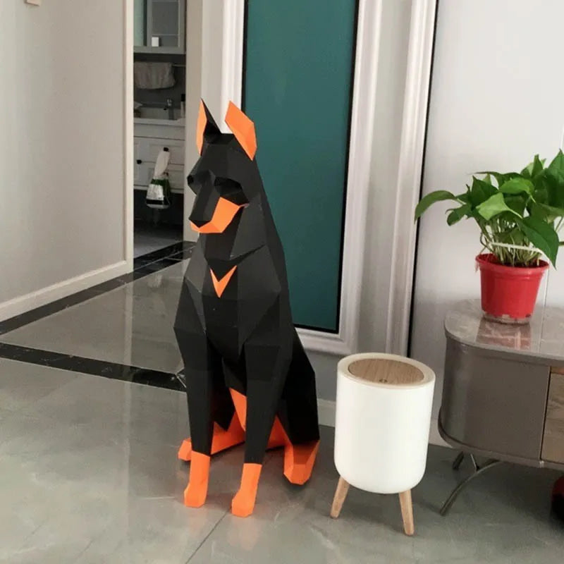 Doberman 3D Paper Model – DIY Animal Papercraft Room Decor Doberman 3D Paper Model – DIY Animal Papercraft Room Decor