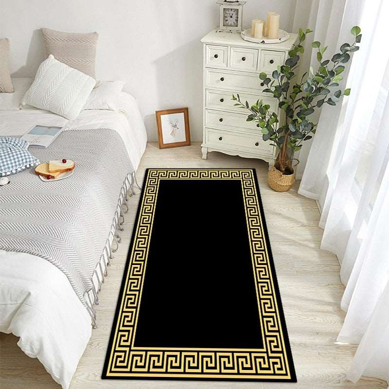 Carpet for Living Room - Black Yellow Carpet for Living Room - Black Yellow Furvenzy