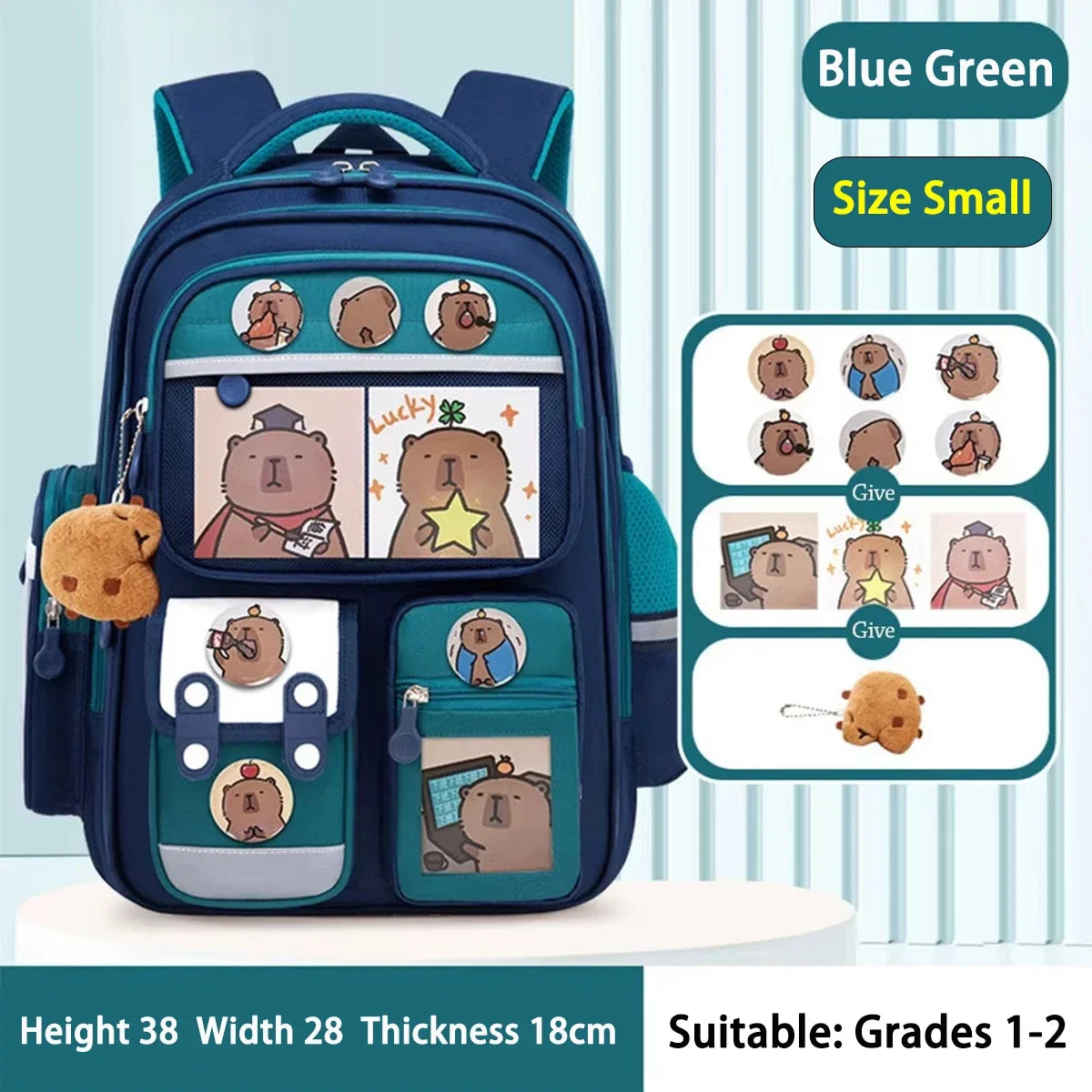 Capybara School Backpack – Large Waterproof Bag with Ergonomic Design Capybara School Backpack – Large Waterproof Bag with Ergonomic Design
