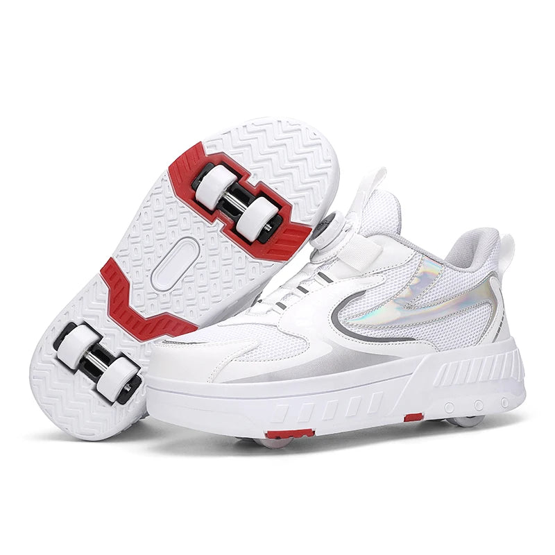 Roller Skate Sneakers Shoes for Children Roller Skate Sneakers Shoes for Children Furvenzy Ivory Men's 1.5 (Ladies 2.5)