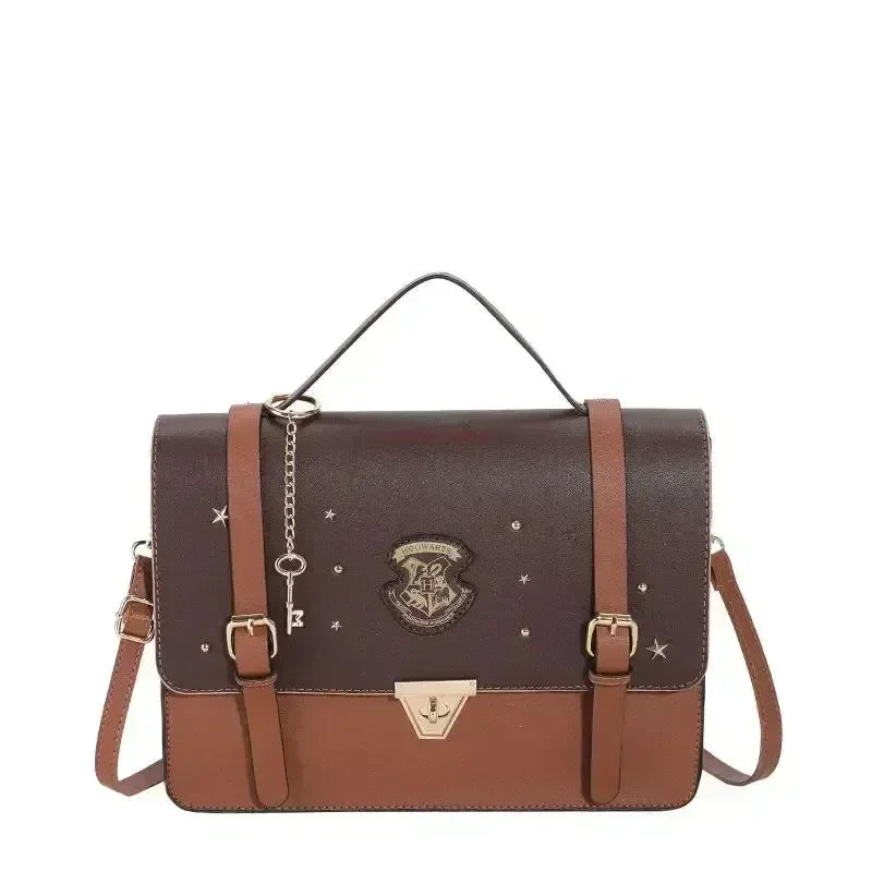 Harry Potter Style Crossbody Messenger Handbag Harry Potter Style Crossbody Messenger Handbag Furvenzy Brown Large Size