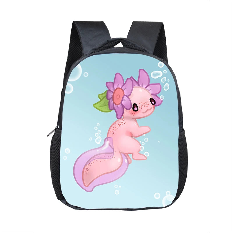 Axolotl Sea Otter Kids Backpack - Kids Toddler School Bag Axolotl Sea Otter Kids Backpack - Kids Toddler School Bag