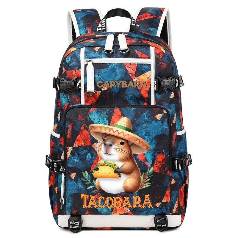 Capybara Backpack – Large Capacity Lightweight Travel School Bag Capybara Backpack – Large Capacity Lightweight Travel School Bag