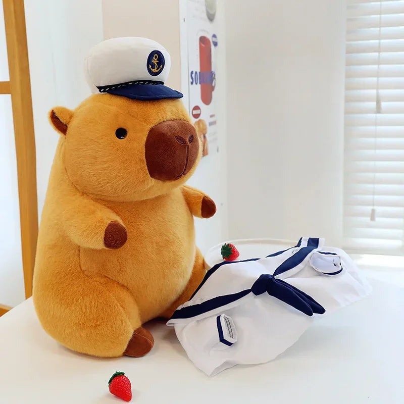 Capybara Navy Sailor Squishmallow Capybara Navy Sailor Squishmallow Furvenzy