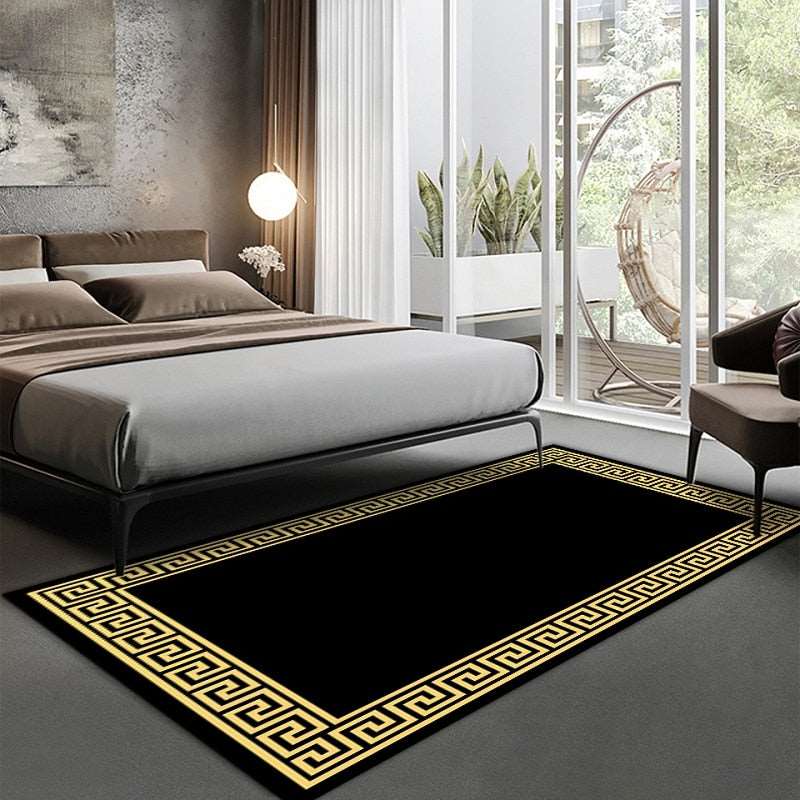 Carpet for Living Room - Black Yellow Carpet for Living Room - Black Yellow Furvenzy