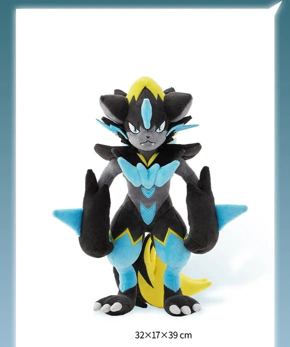 Pokemon Mega Plush Toy – Mega Lucario, Mega Greninja & Mega Starmie A plush toy of the Pokémon Sylveon, shown against a white background with a light blue border.