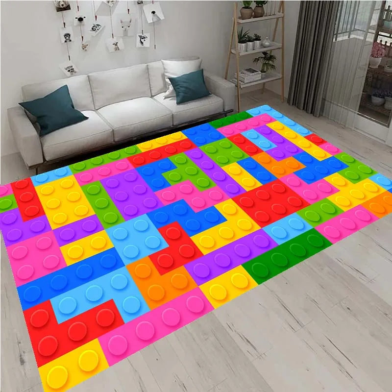 3D Geometric Block Area Rug Carpet 3D Geometric Block Area Rug Carpet Furvenzy