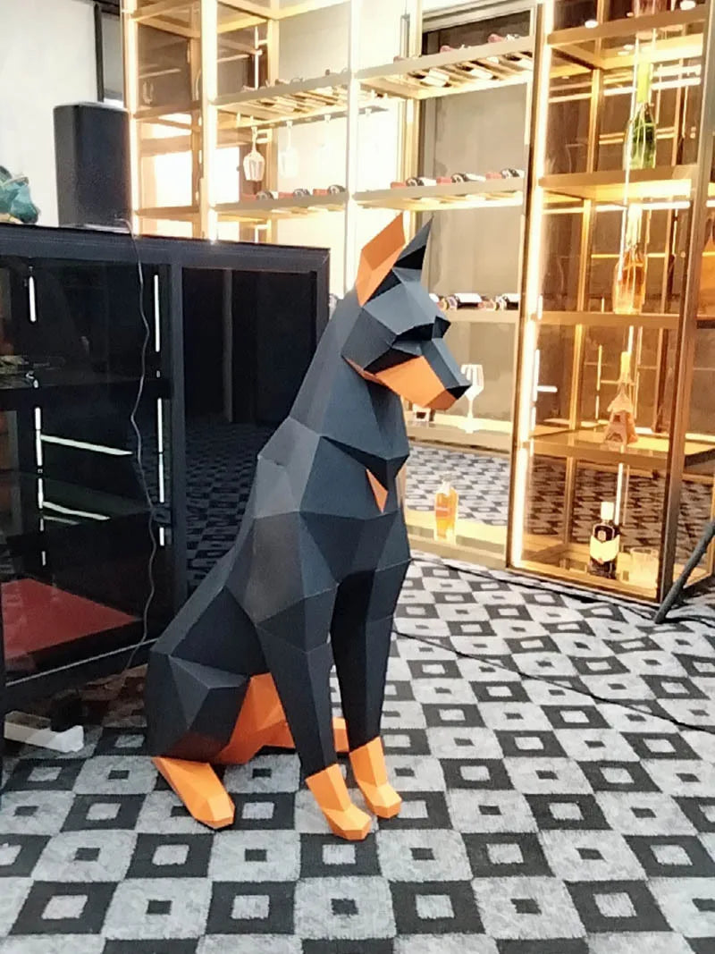 Doberman 3D Paper Model – DIY Animal Papercraft Room Decor Doberman 3D Paper Model – DIY Animal Papercraft Room Decor