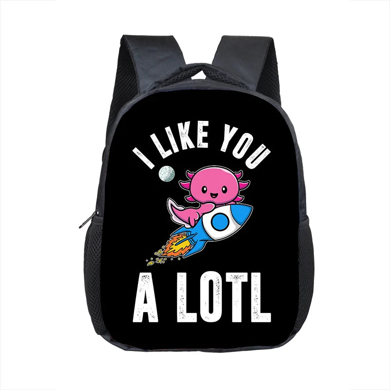Axolotl Sea Otter Kids Backpack - Kids Toddler School Bag Axolotl Sea Otter Kids Backpack - Kids Toddler School Bag